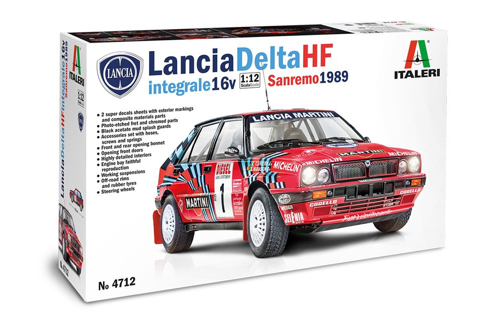 1/12 Maquette LANCIA DELTA INTEGRALE  HF 16V SAN REMO 1989- ITALERI - ITA4712