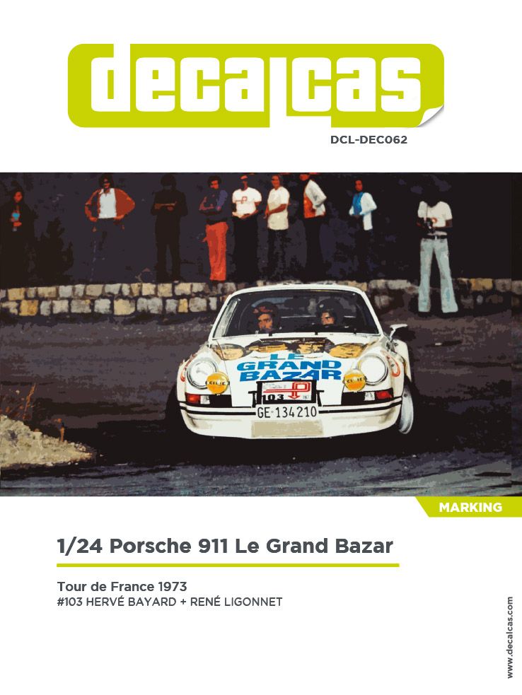 DECAL 1/24 DECALS PORSCHE 911 LES CHARLOTS  - DECALCAS - DCL-DEC062