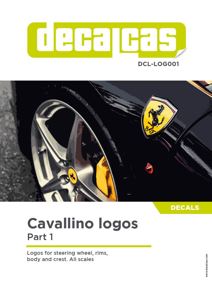 DECAL 1/24 LOGOS FERRARI- DECALCAS - DCL-LOG001