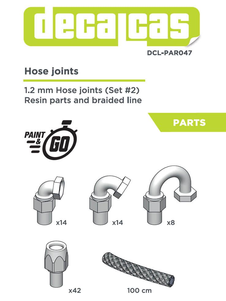 HOSE JOINT 1.2MM SET 2 - DECALCAS - DCL-PAR047