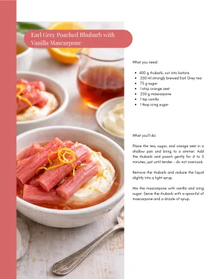 Earl Grey Poached Rhubarb