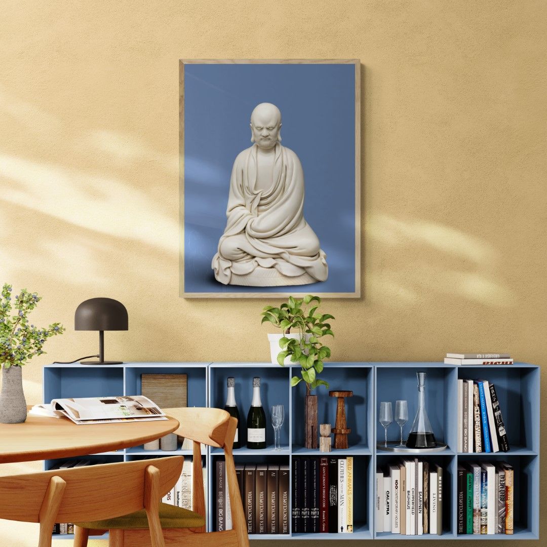 China - Bodhidarma in meditation – 16th century – porcelain