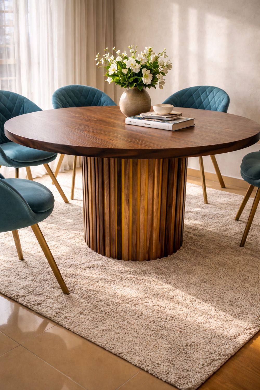 Table ronde de salle à manger