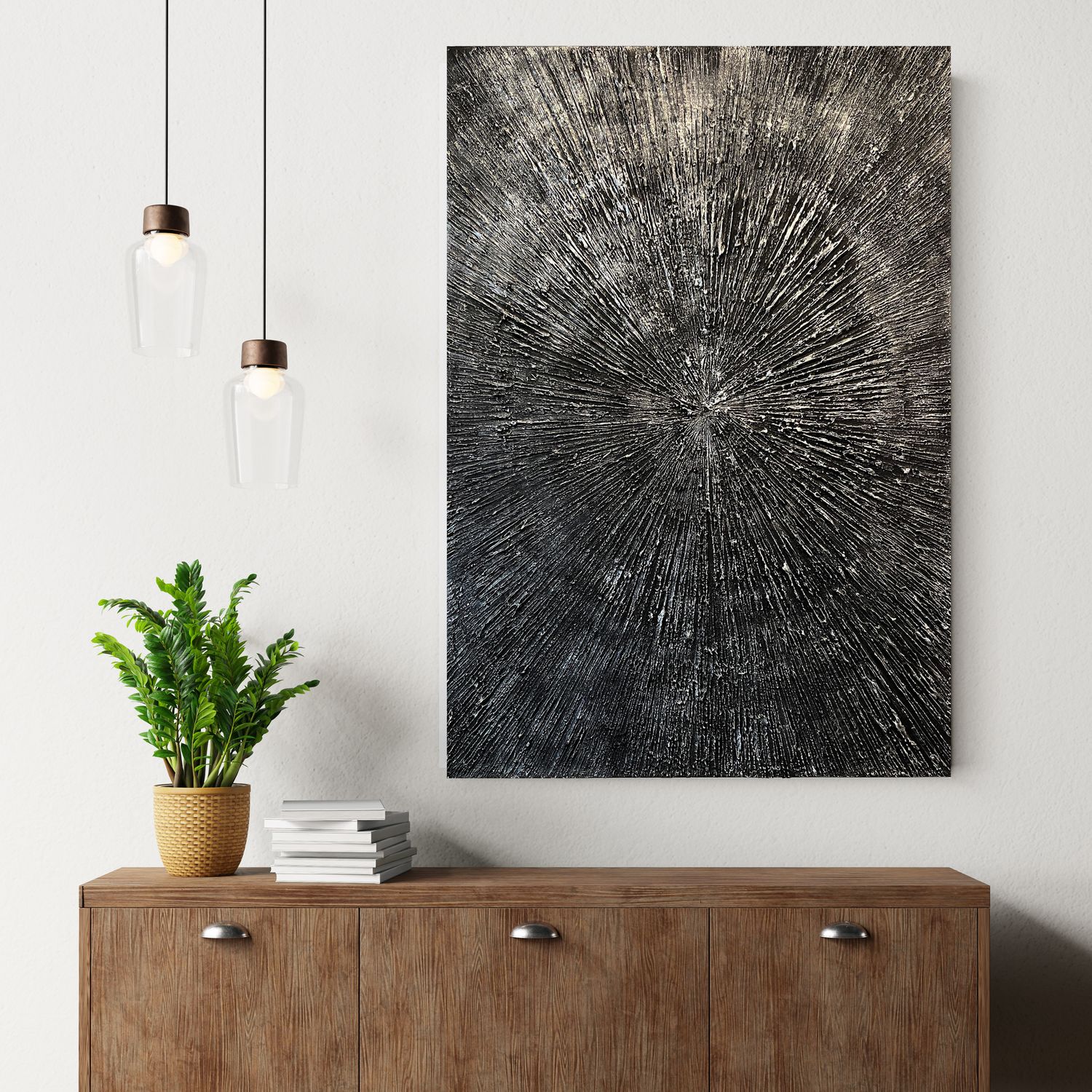 "Illusion" – Modernes abstraktes Wandbild in Mixed Media