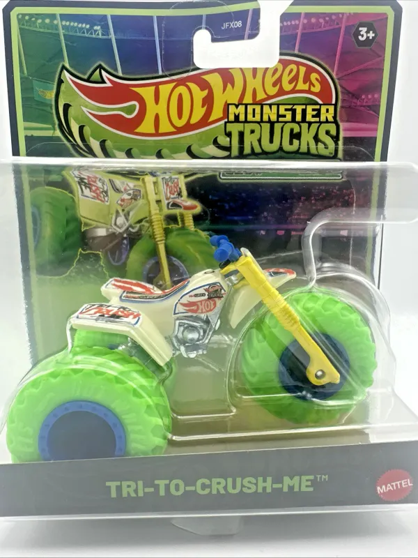 Hot Wheels Monster Trucks 1:64 Glow in the Dark (leuchtet) „Tri-To-Crush-Me“