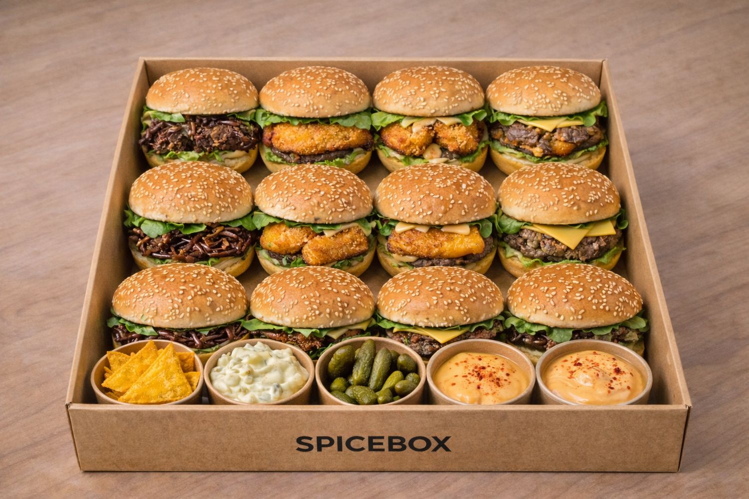 Mini Burger Party Box VEGE - 12 szt