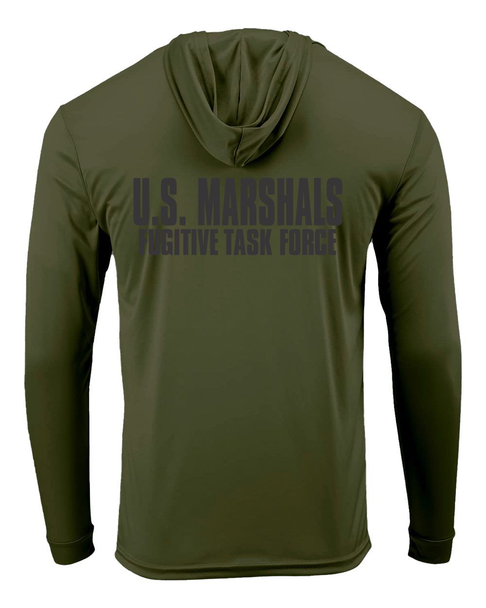 NOVFTF MILITARY GREEN PERFORMANCE HOODED LS