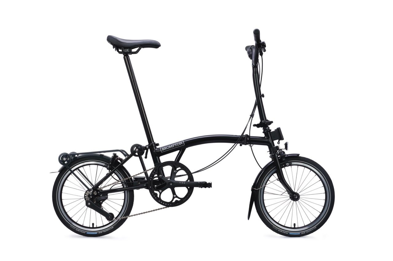 Brompton C Line 12, with rack, matt black