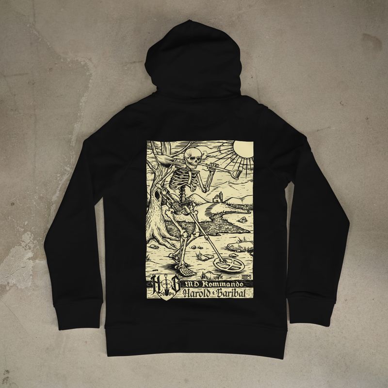 BLUZA KAPTUR HB "TRUP" piasek/czerń