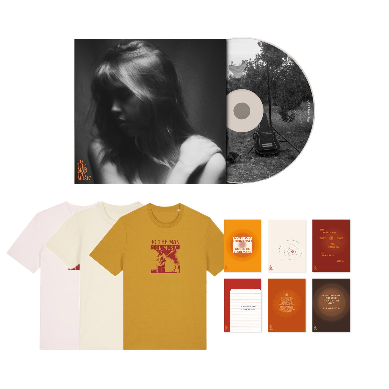 Jo The Man The Music: Bundle CD + Shirt + Postkarten Jo The Man The Music: Bundle CD + Shirt + Postkarten