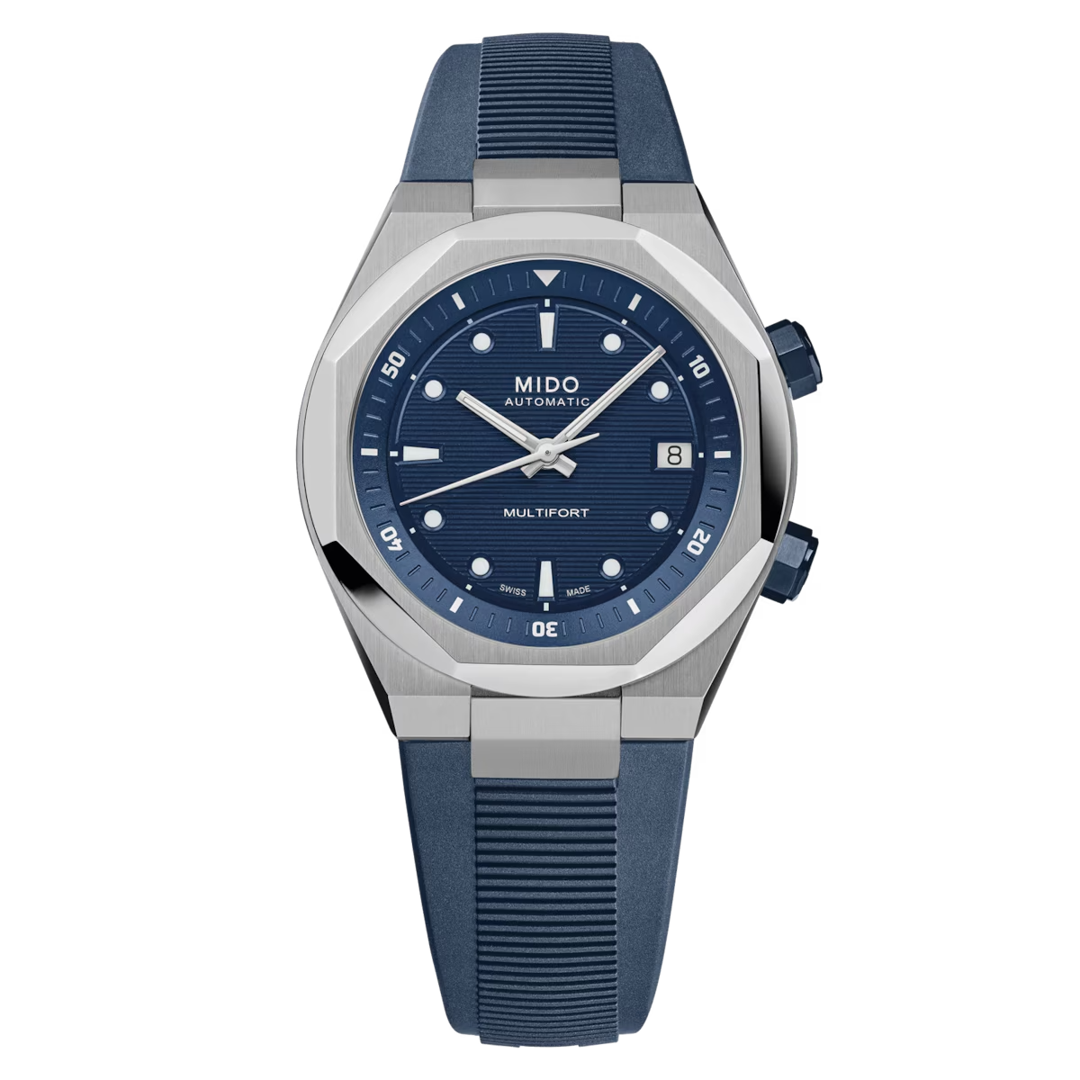Mido Multifort 8 Two Crowns 40 MM Blue Dial Automatic M047.507.17.041.00