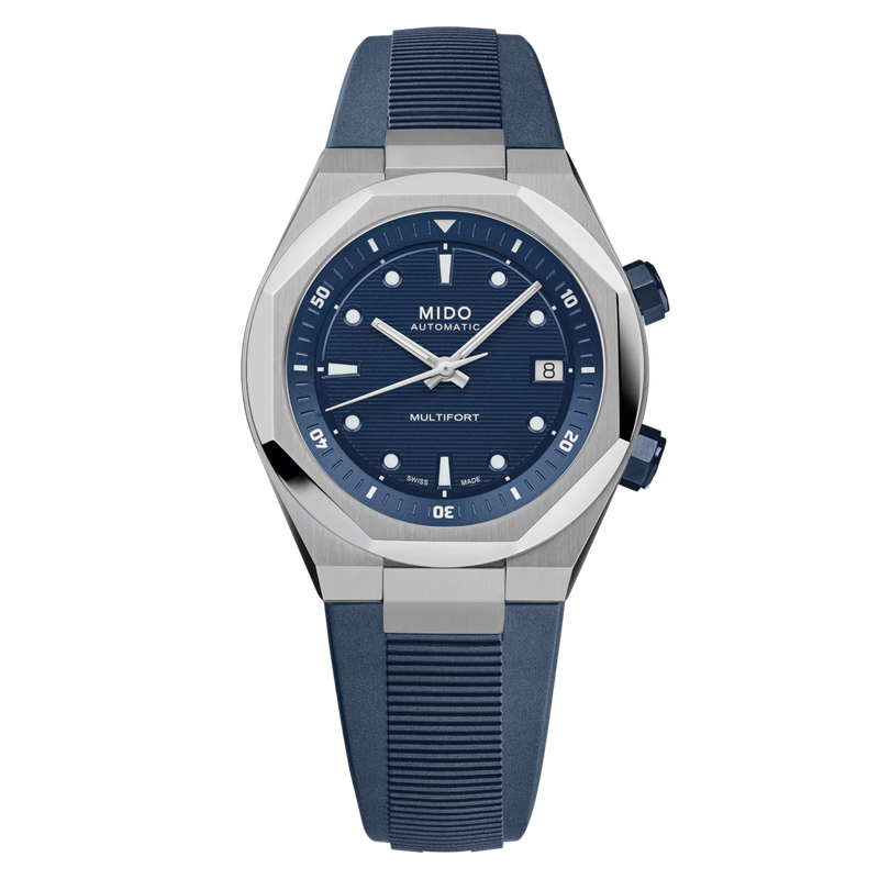 Mido Multifort 8 Two Crowns 40 MM Blue Dial Automatic M047.507.17.041.00