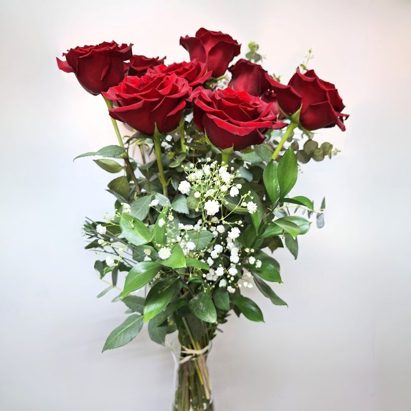 Ramo 12 Rosas (Tallo Largo)