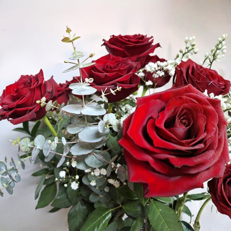Ramo 12 Rosas (Tallo Largo)