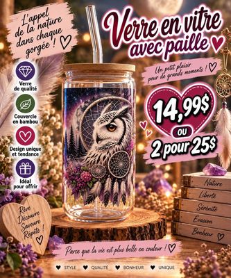 Mug en verre avec paille