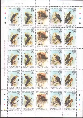 Swaziland 1983 Wildlife Conservation. WWF Birds - Bearded Vulture. MNH