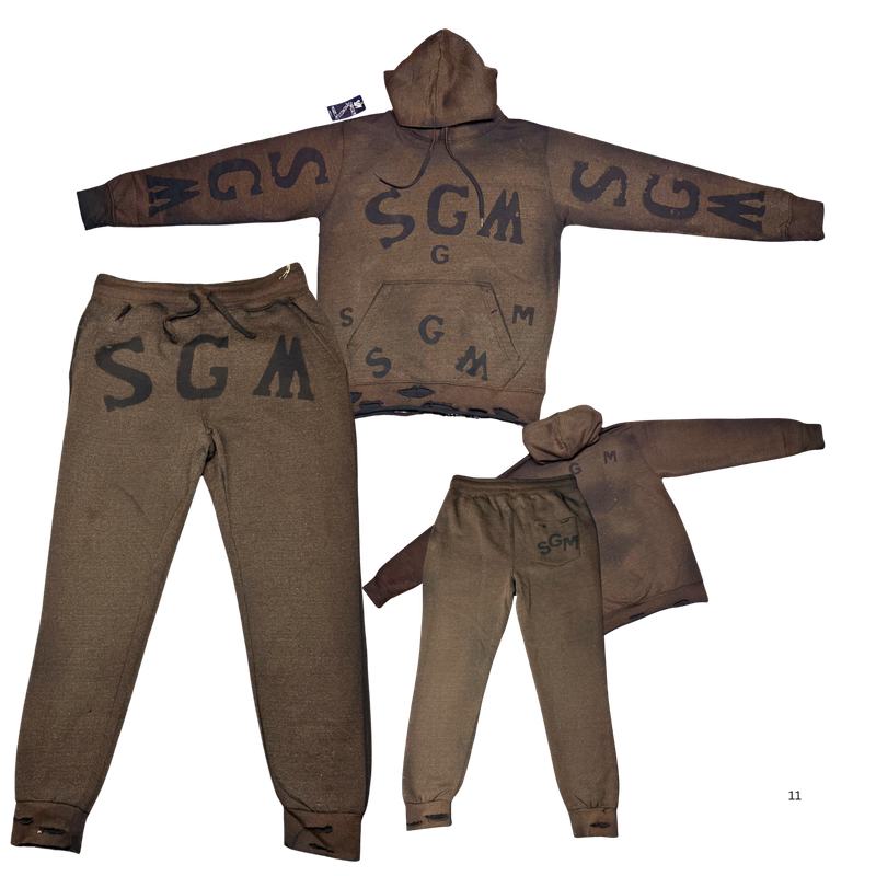 BROWN & BLACK SGM SWEATSUIT