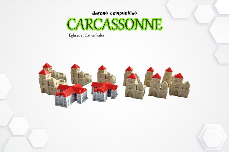 Bâtiments – Églises &amp; Cathédrales compatible avec Carcassonne