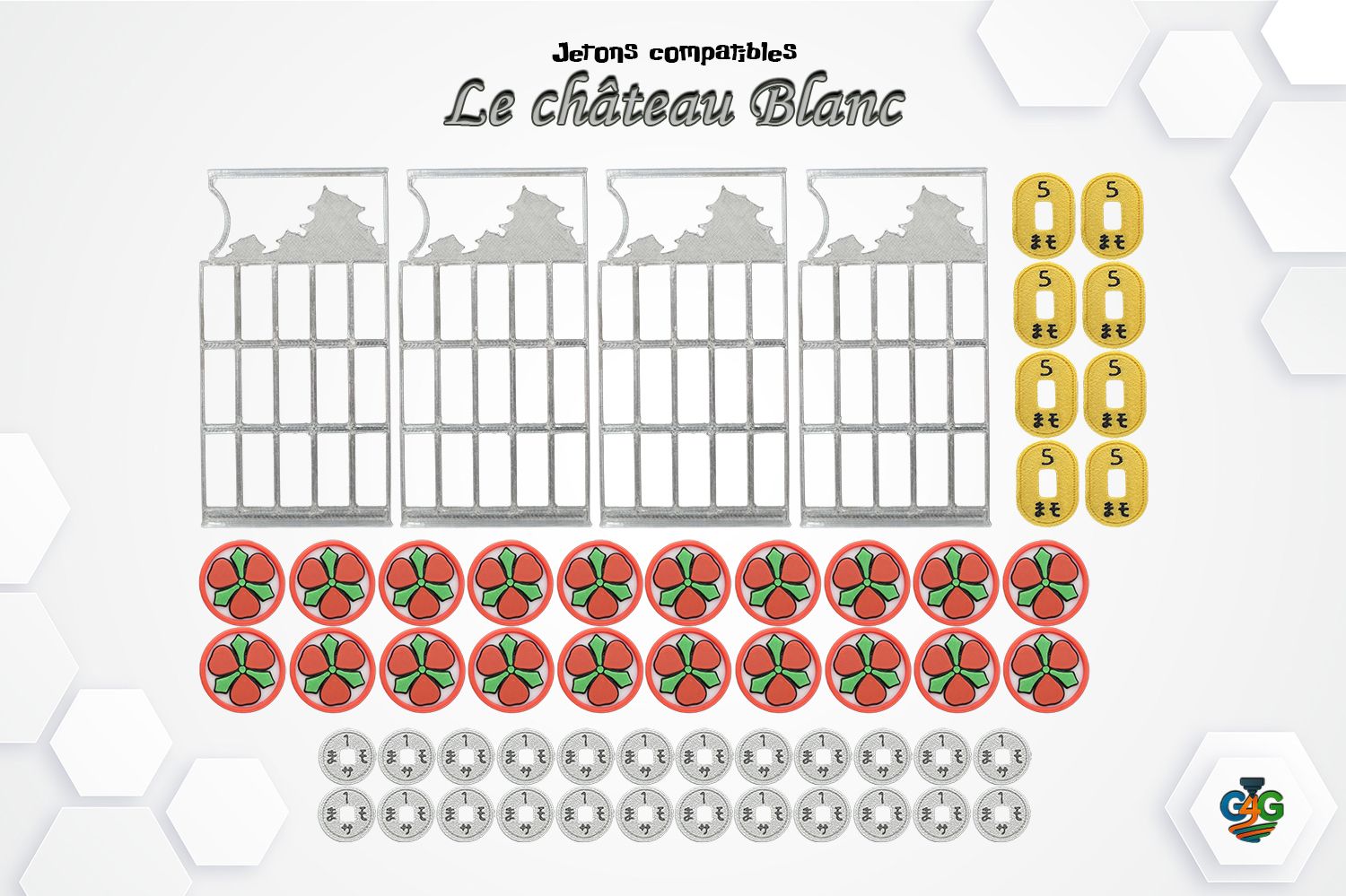 Le chateau blanc - Jetons compatibles