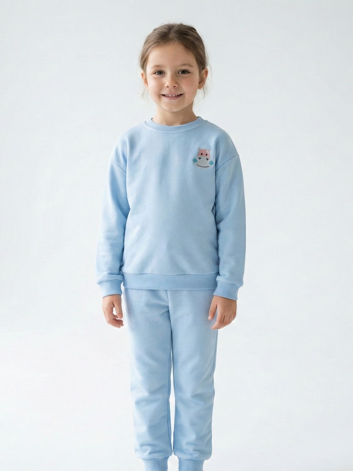 Bawełniany Komplet Dresowy z Haftem Hipcia