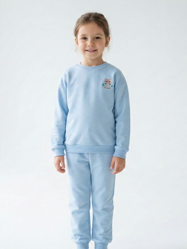 Bawełniany Komplet Dresowy z Haftem Hipcia