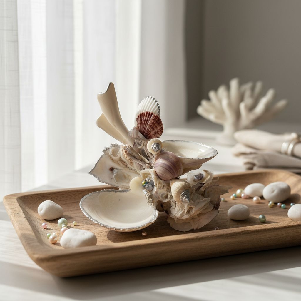 Two Tray Oyster Cluster Jewelry Tray