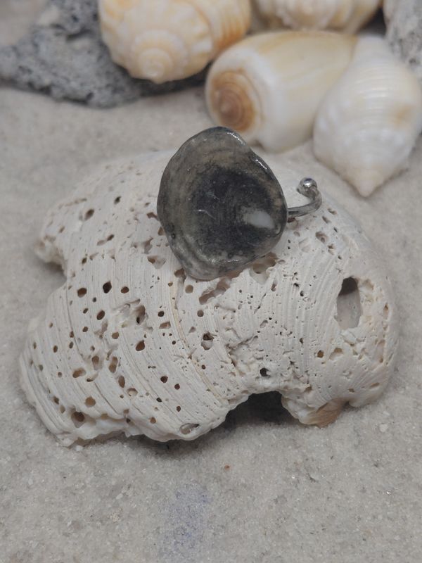 Jingle Shell on Adjustable Stainless Ring