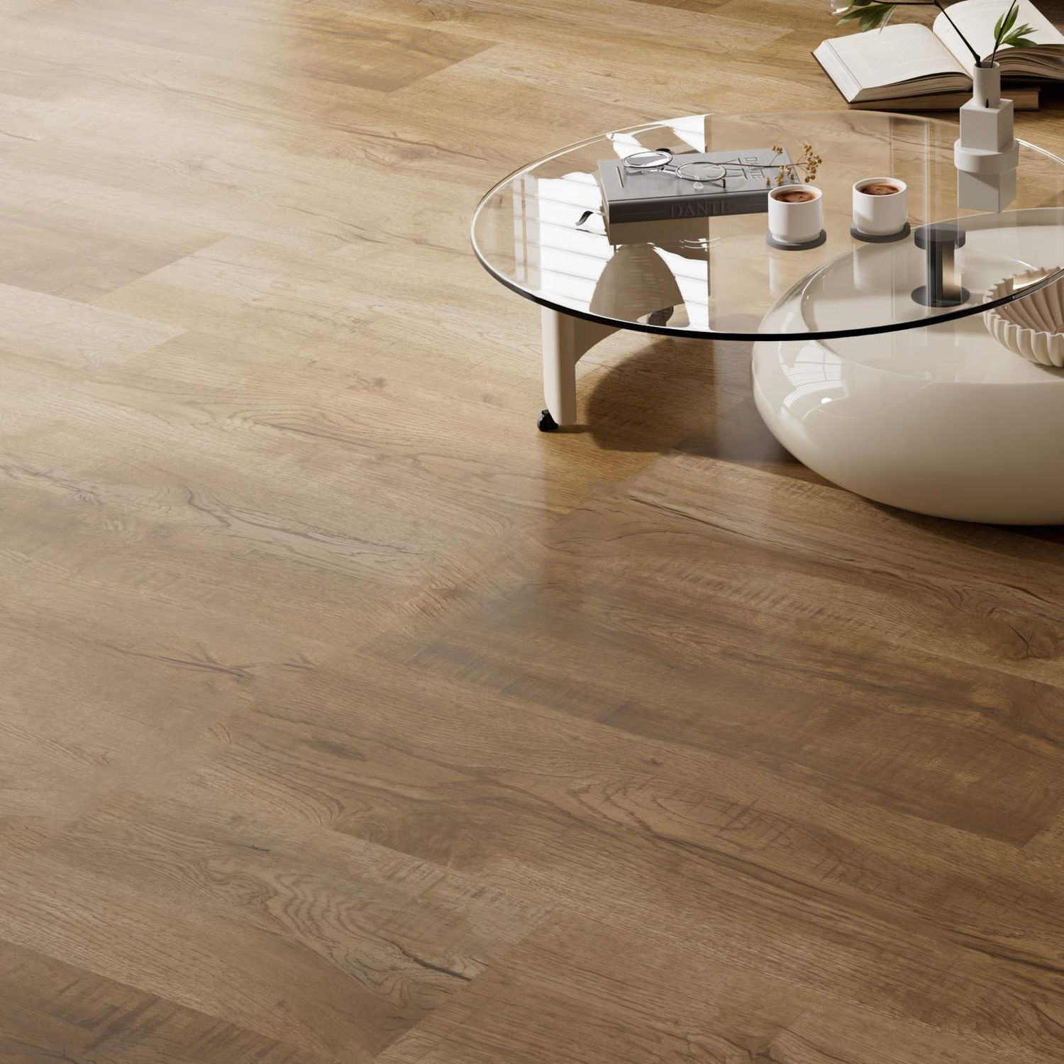 Klick-Vinyl Holzoptik Eiche Tabacco mit integrierter Dämmung - 1 Paket 2,772 m²