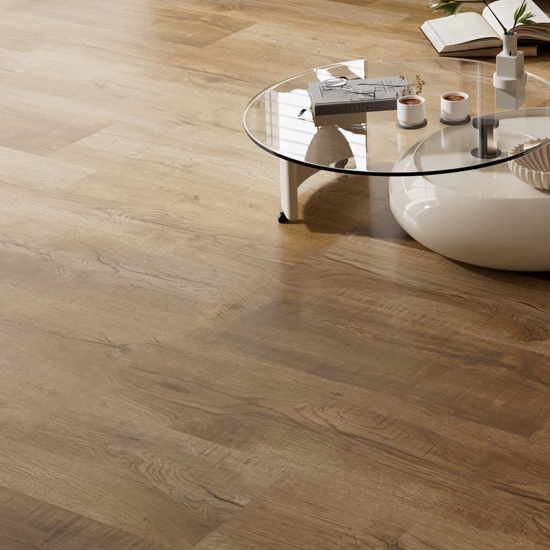 Klick-Vinyl Holzoptik Eiche Tabacco mit integrierter Dämmung - 1 Paket 2,772 m²