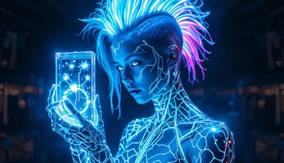 Styl cyberpunku - orientacja pozioma. Darmowa dostawa.*