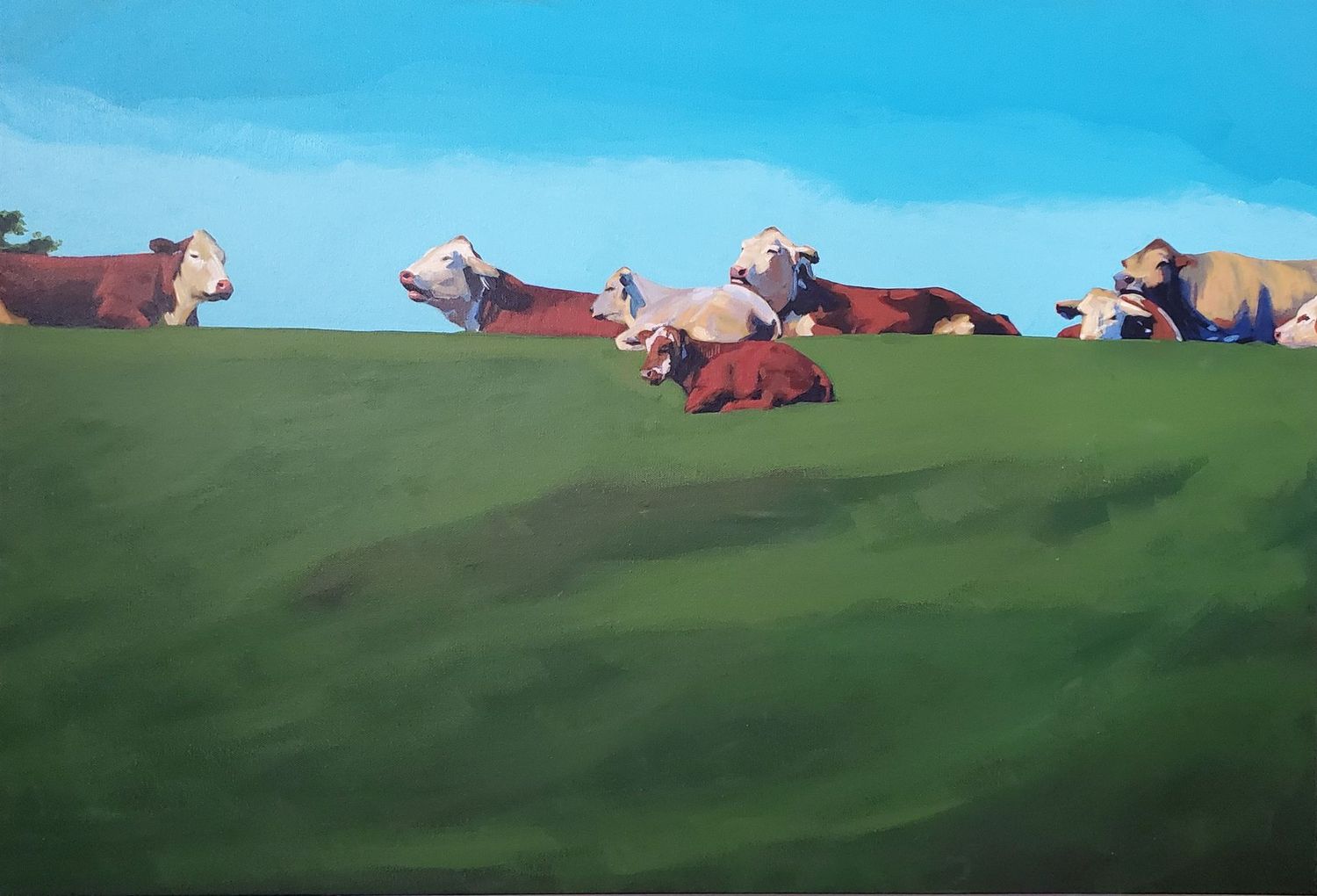 Eight Cows on a Ridge