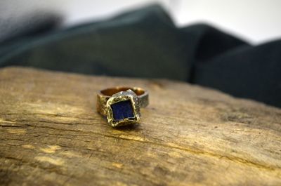 Pierścień miedziany z agatem – regulowany