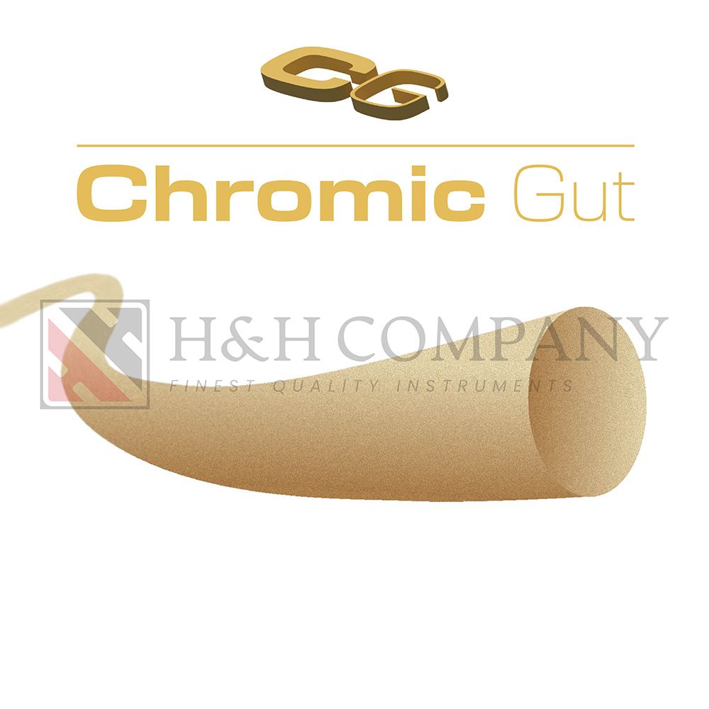 Chromic Gut Absorbable Sutures (12 Sutures/Box)