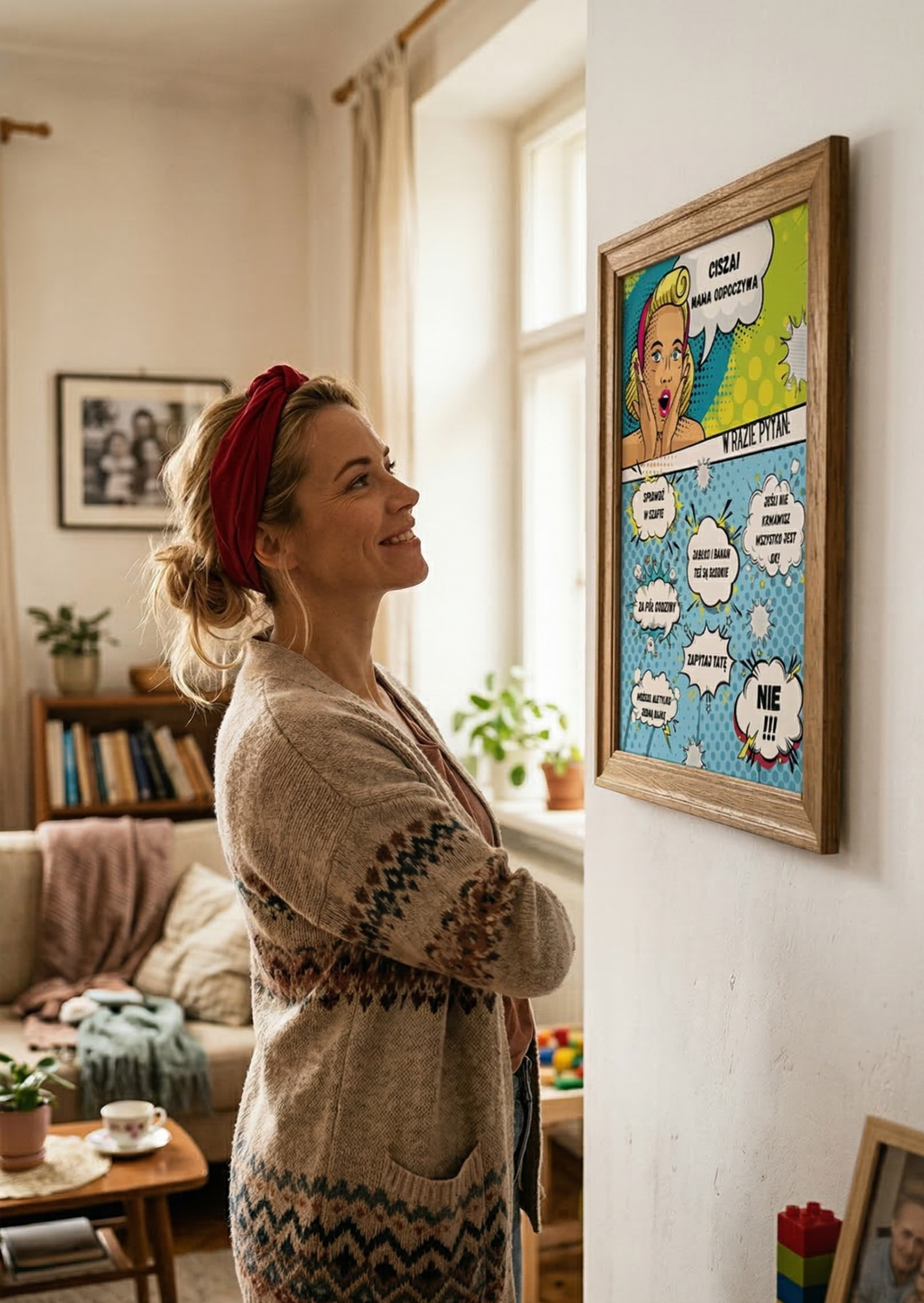 Plakat "W razie pytań: Instrukcja Obsługi Mamy"