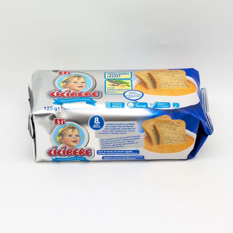 ETI Cicibebe Toast with Vitamins - Vitaminli Kizarmis Ekmek 125g