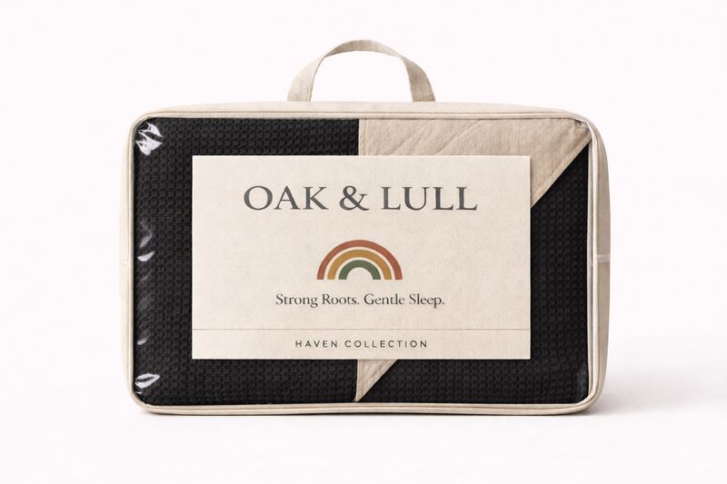 Haven Waffle Reversible Quilt (Black)