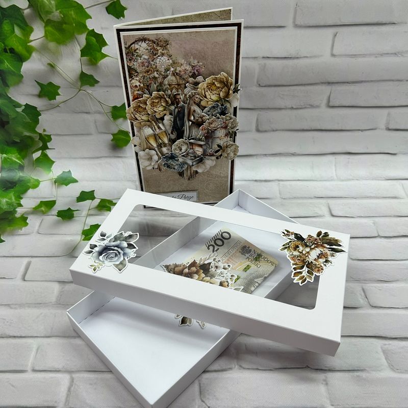 Kartka Ślubna DL w Eleganckim Pudełku – Wyjątkowa Pamiątka dla Pary Młodej