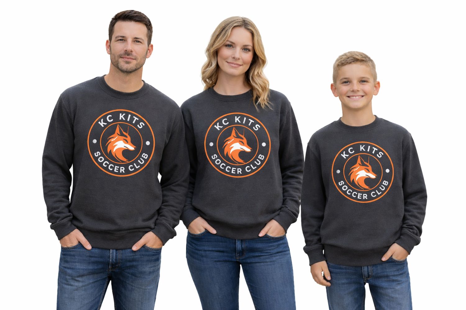 KC Kits Youth Unisex Crest Crewneck