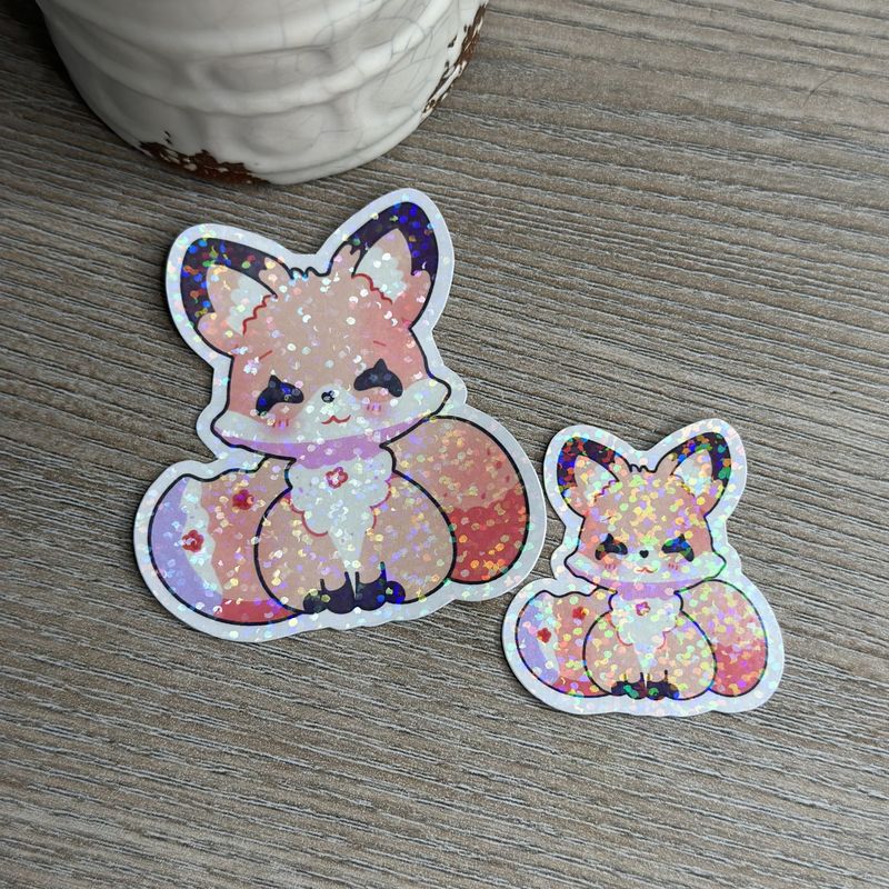 Glitter Fuchs Sticker