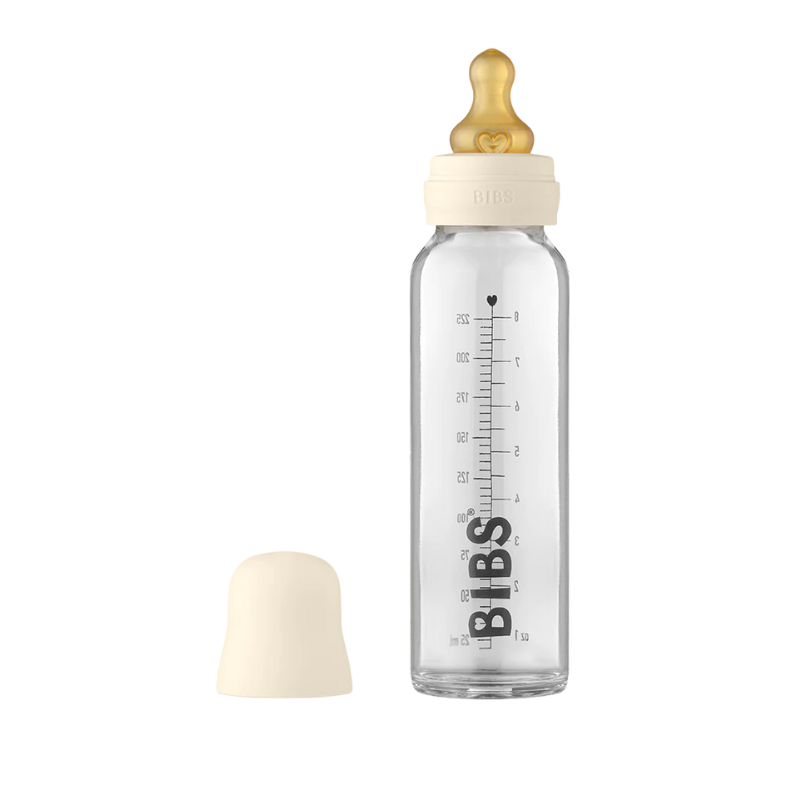 Bibs Baby Glass Bottle Complete Set Ivory