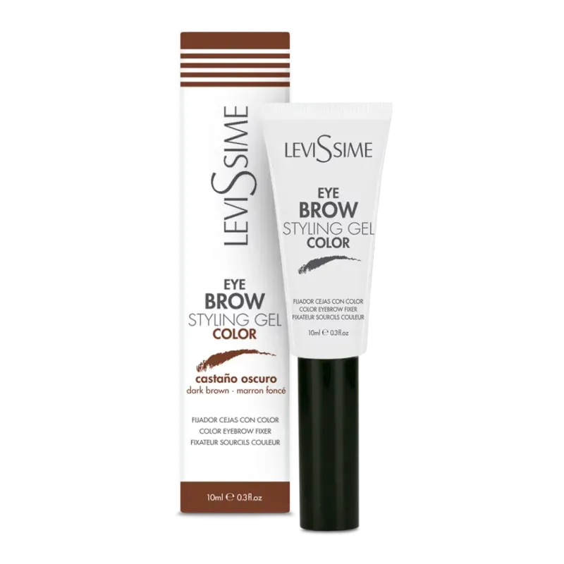 Máscara De Color en gel fijadora para cejas  (Castaño Oscuro) 10 ml