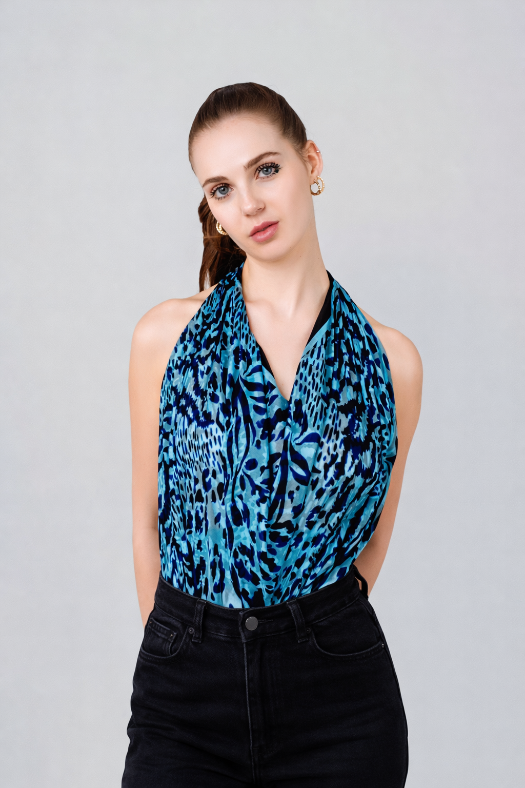 Rhea Animal Print Silk Square 100