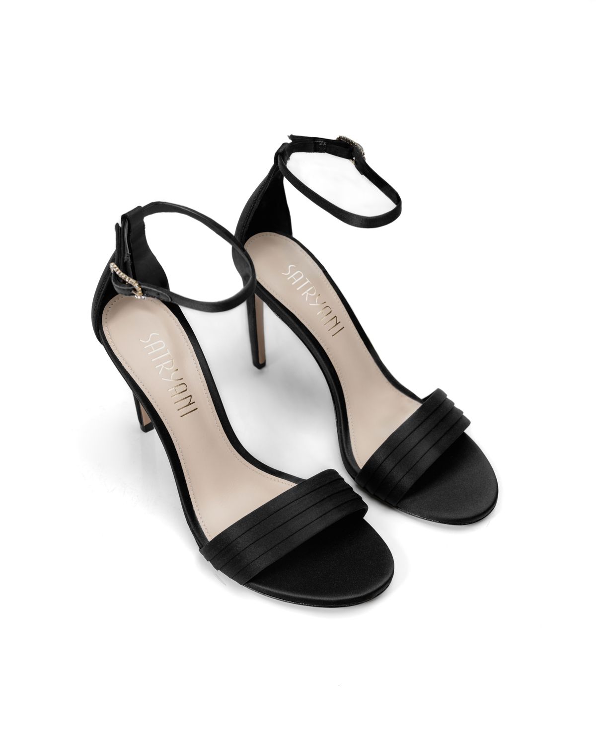 Rio Sandal Black Satin