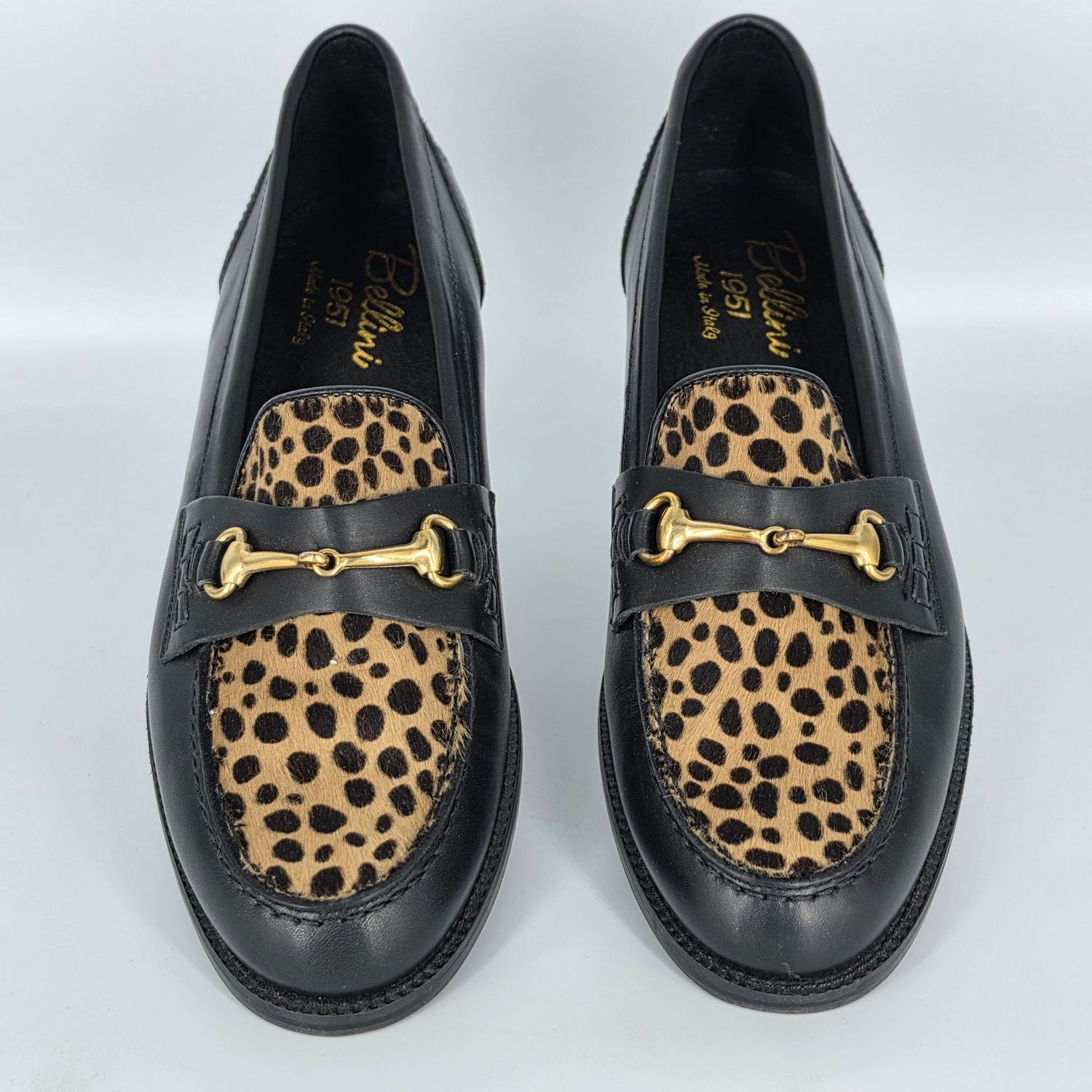 Bellini 1951 Mokassins aus Leder & Echtesfell, Horsebit, in schwarz Gr. 38 Bellini 1951 Mokassins aus Leder & Echtesfell, Horsebit, in schwarz Gr. 38