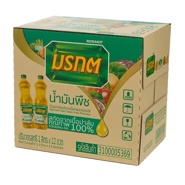 มรกต น้ำมันปาล์มขวด 1 ล. 12 ขวด