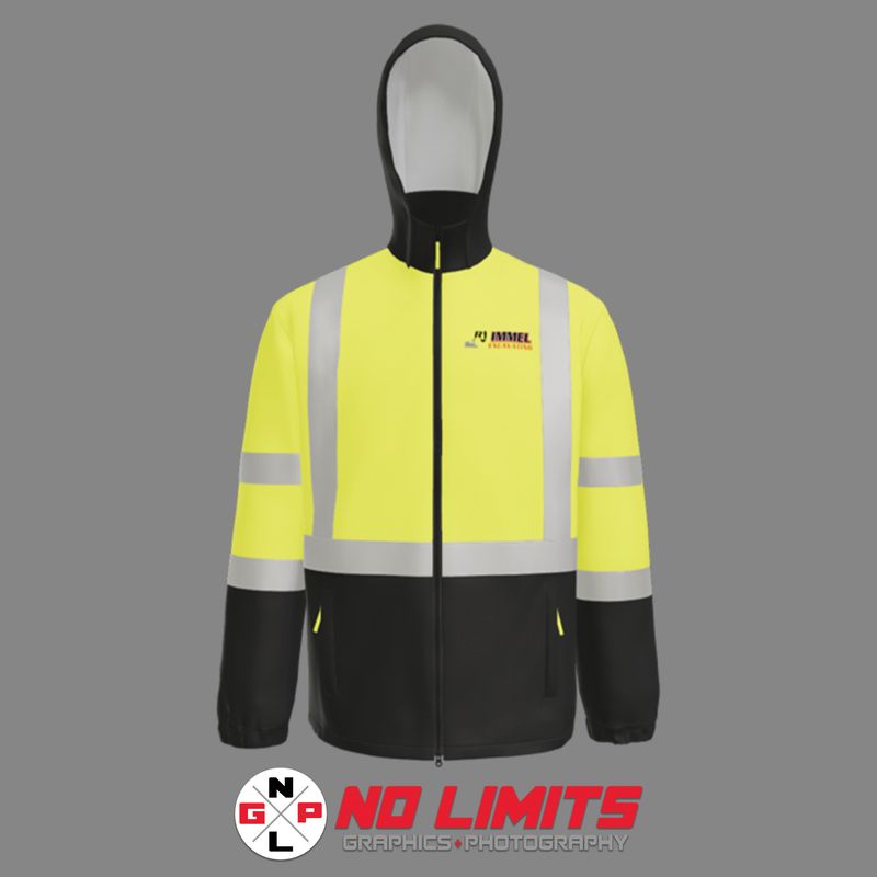 EMBROIDERED  RJ IMMEL EXCAVATING CLASS 3 WINDBREAKER