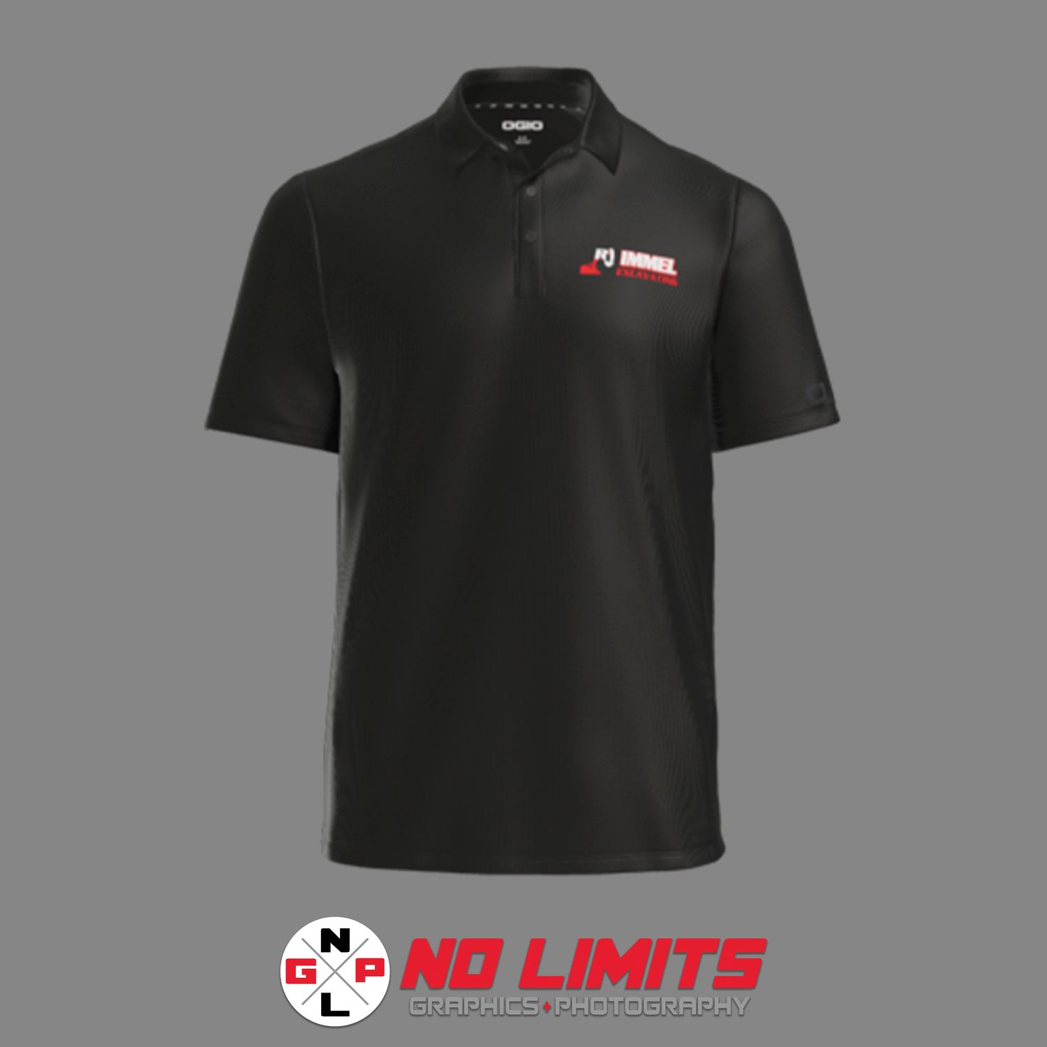 EMBROIDERED RJ IMMEL EXCAVATING OGIO ENVISION POLO