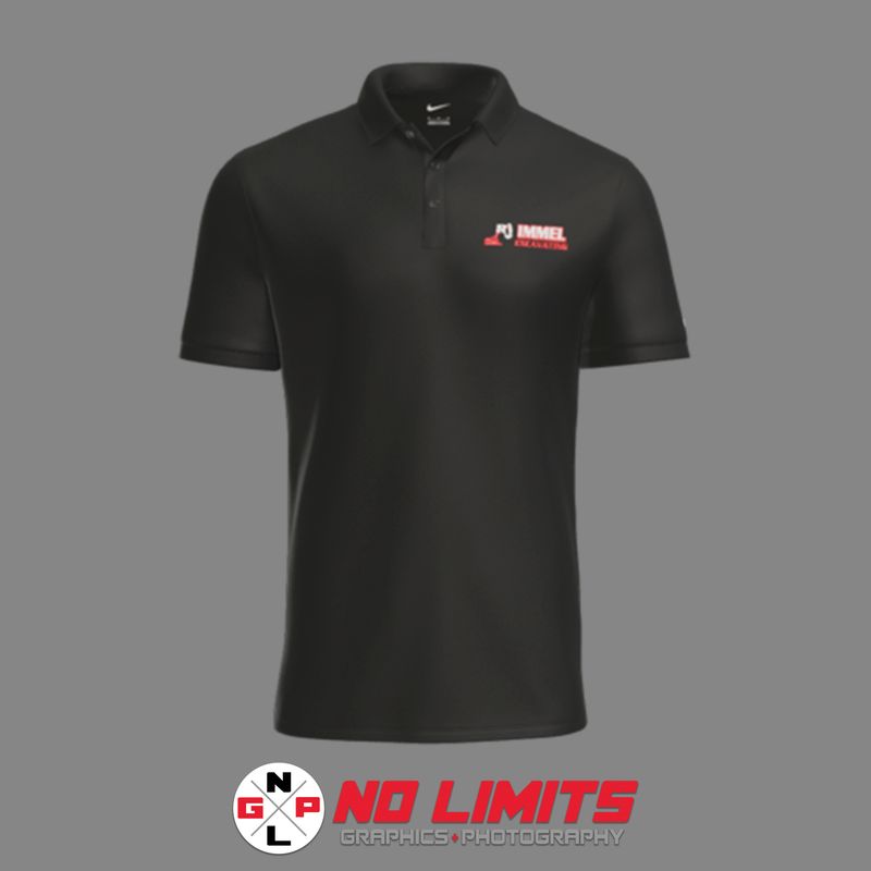 EMBROIDERED RJ IMMEL EXCAVATING NIKE DRIFIT POLO