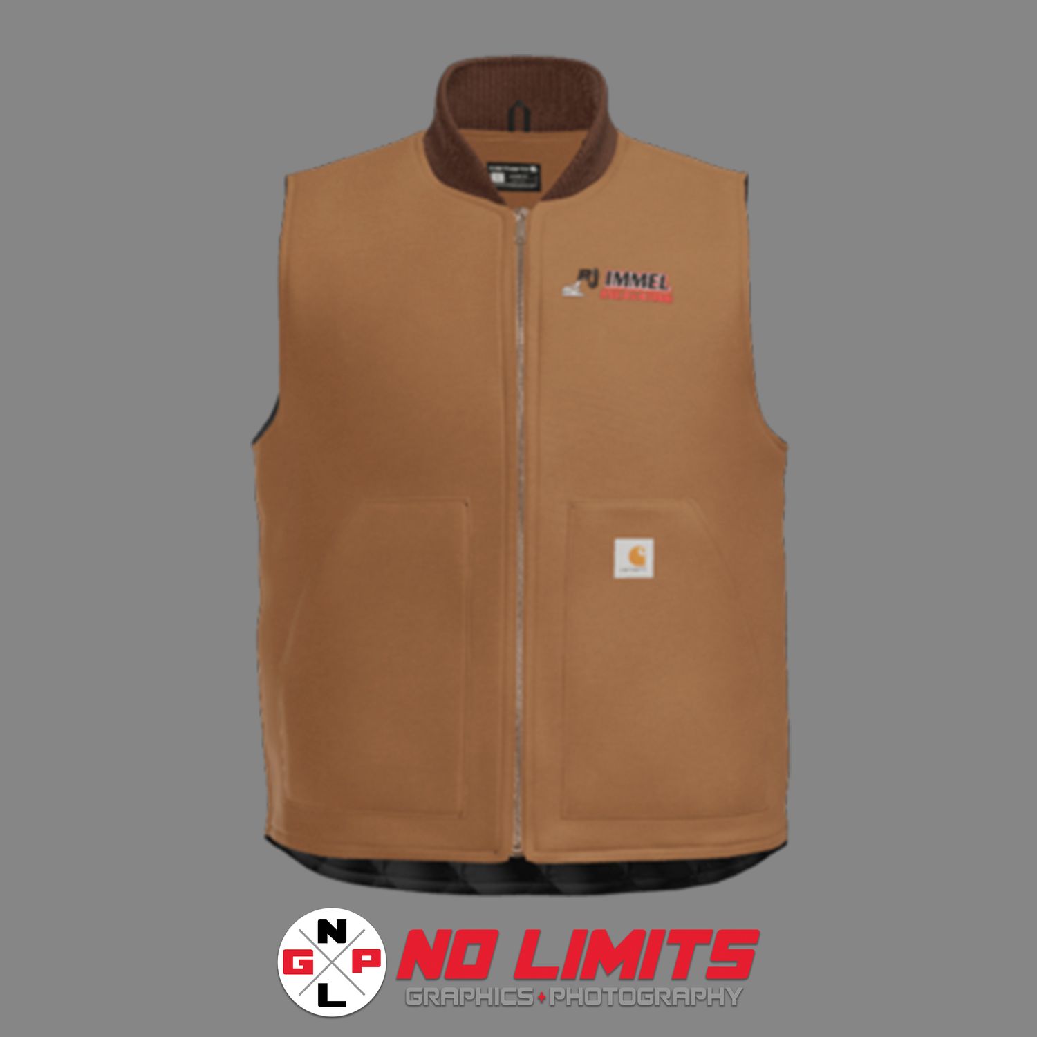EMBROIDERED RJ IMMEL EXCAVATING CARHARTT DUCK VEST