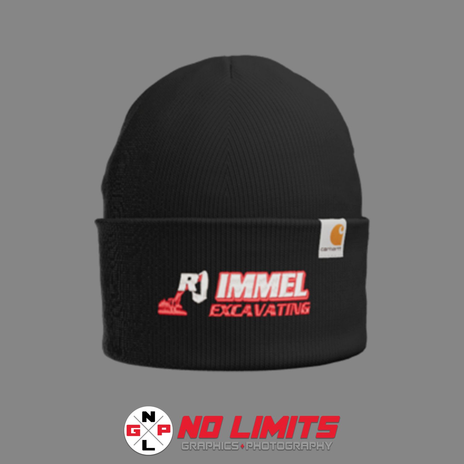 EMBROIDERED RJ IMMEL EXCAVATING CARHARTT WATCH CAP
